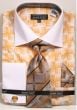Avanti Uomo Men's French Cuff Shirt Set - Exotic Checkerboard