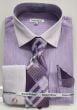 Daniel Ellissa Men's French Cuff Shirt Set - Subtle Textured Heather
