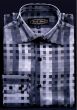 Daniel Ellissa Men's Outlet Fashion Dress Shirt - Squares and Stripes 