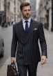 Black Pinstripe Suit Mens Fashion Suits