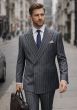 Grey Pinstripe Suit Mens Fashion Suits