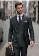 Hunter Green Pinstripe Suit Mens Fashion Suits