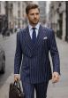 Navy Pinstripe Suit Mens Fashion Suits