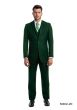 Demantie Men's 3 Piece Solid Executive Suit - Flat Front Pants