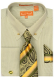 Karl Knox Men's French Cuff Collar Bar Shirt Set - Stripe Pattern