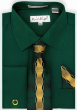 Karl Knox Men's French Cuff Fashion Shirt Set - Chainlink Tie