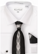 Karl Knox Men's French Cuff Fashion Shirt Set - Chainlink Tie