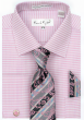 Karl Knox Men's French Cuff Fashion Shirt Set - Checker