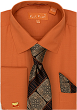 Karl Knox Men's French Cuff Shirt Set - Unique Stripe Tie