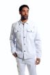 Stacy Adams Men's 2 Piece Long Sleeve Denim Walking Suit - Stitching Design