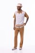 Montique Men's 2 Piece Short Sleeve Walking Suit - Diamond Stripes