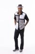 Montique Men's 2 Piece Short Sleeve Walking Suit - Houndstooth