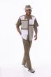 Montique Men's 2 Piece Short Sleeve Walking Suit - Houndstooth
