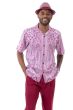 Burgundy Walking Suit for Men 2 Piece Set