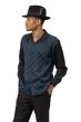 Black/Blue 2-Tone Men's Walking Suit