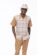 Montique Men's 2 Piece Short Sleeve Walking Suit - Subtle Windowpane