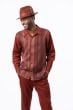 Cognac Leisure Suit Clothing Mens Walking Suits