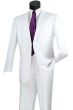 Vinci Men's 2 Piece Wool Feel Executive Outlet Suit - Solid Color