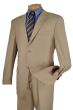 Vinci Men's 2 Piece Wool Feel Executive Outlet Suit - Solid Color
