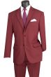 Vinci Men's 2 Piece Poplin Discount Suit - Big and Tall Sizes