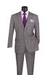 Vinci Men's 2 Piece Wool Feel Executive Suit - Peak Lapel