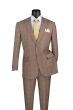 Vinci Men's 2 Piece Wool Feel Executive Suit - Peak Lapel