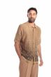 Silversilk Men's 2 Piece Short Sleeve Walking Suit - Triangle Gradient