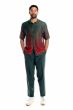 Silversilk Men's 2 Piece Short Sleeve Walking Suit - Triangle Gradient