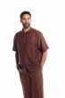 Silversilk Men's 2 Piece Short Sleeve Walking Suit - Textured Design