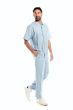 Silversilk Men's 2 Piece Short Sleeve Walking Suit - Textured Design