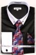 Daniel Ellissa Men's French Cuff Shirt Set - Fashion Collar Bar