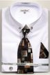 Daniel Ellissa Men's French Cuff Shirt Set - Fashion Collar Bar