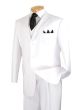 Vinci Men's 3 Piece Poplin Discount Suit - Solid Color No Vents
