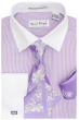 Karl Knox Men's French Cuff Shirt Set - Elegant Flowers