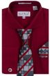 Karl Knox Men's French Cuff Shirt Set - Modern Spread Collar