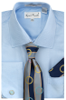 Karl Knox Men's French Cuff Shirt Set - Circle Stripe