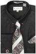 Karl Knox Men's French Cuff Collar Bar Shirt Set - Eccentric Tie