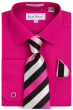 Fuchsia Dress Shirt Mens Button Down Shirts with French Cuffs
