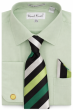 Sage Dress Shirt Mens Button Down Shirts with French Cuffs