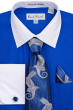 Royal Blue Mens Dress Shirts Button Up Shirt for Men