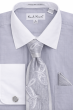 Silver Mens Dress Shirts Button Up Shirt for Men
