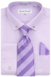 Lilac Button Down Dress Shirt For Men Tie Bar
