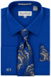 Royal Blue Mens Dress Shirts Button Up Shirt for Men