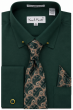 Hunter Green Mens Dress Shirts Button Up Shirt for Men