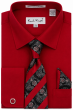 Red Mens Dress Shirts Button Up Shirt for Men