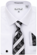 White Mens Dress Shirts Button Up Shirt for Men