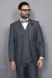 Statement Men's 3 Piece Wool Outlet Suit - Elegant Solid