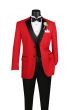 Vinci Men's 4 Piece Wool Feel Tuxedo - Adjustable Waistband