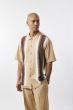 Silversilk Men's 2 Piece Short Sleeve Walking Suit - Notched Stripes