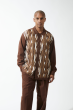 Silversilk Men's 2 Piece Long Sleeve Walking Suit - Abstract Stripe